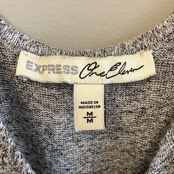 Express Grey Sleeveless Surplice Jumpsuit (M) - Picture 2 of 7